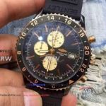 Perfect Replica Breitling Chronoliner LIMITED Chronograph Watch SS Black Rubber Strap
